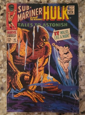 Tales to Astonish # 92 June 1967 Marvel Sub-Mariner Hulk Stan Lee Silver Surfer