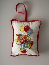 VTG House Of Hatten Wind-up Musical Crib Pillow Circus Clown Hanging Lullaby