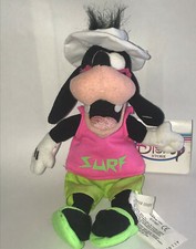 Surfer Goofy mini bean bag plush toy Sunglasses Beach Attire Disney Store NWT