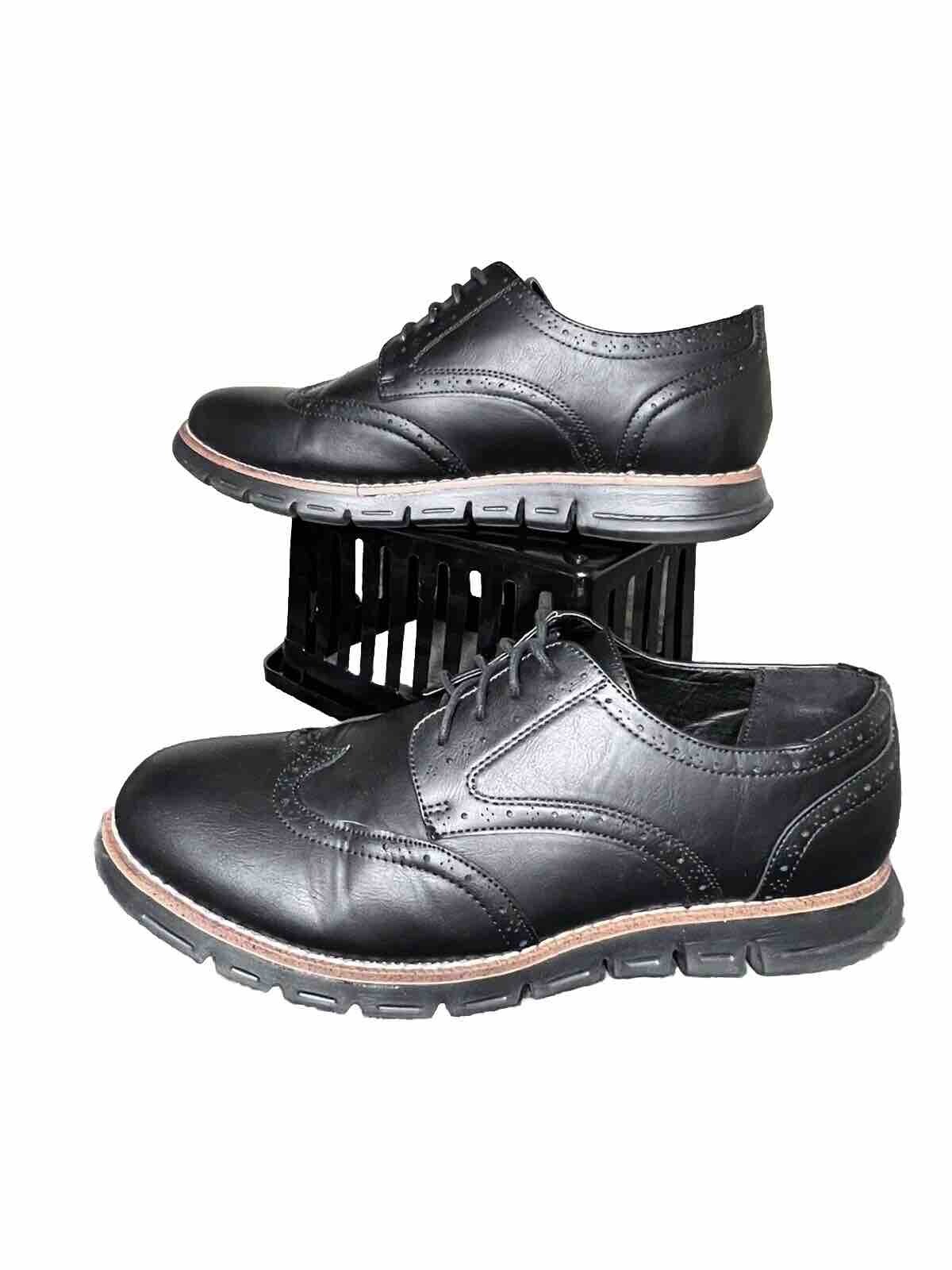 SAOLA Nine West scarpe vestibili da uomo nere con wingtip taglia 13