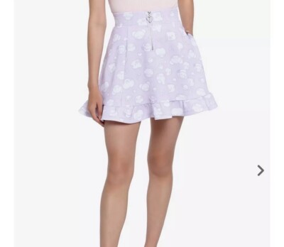 NWT BT21 Chibi Tonal Zip Scuba Skirt Women s XL Purple Hot Topic