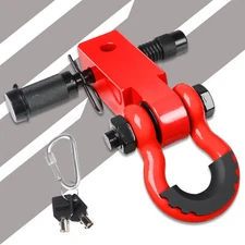 2" Tow Shackle Trailer Hitch Receiver Heavy Duty 3/4" D-Ring Recovery  Truck SUV
