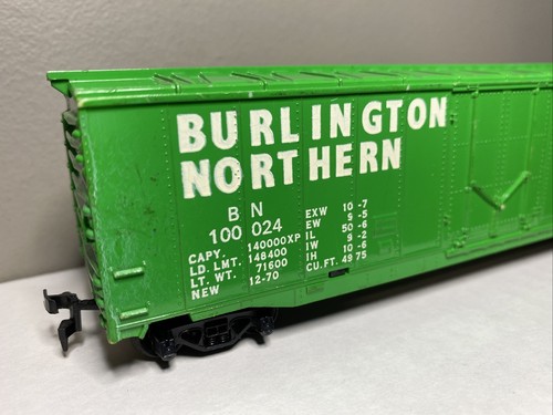 TYCO BURLINGTON NORTH BN 100024 50' SPINA SCATOLA PORTA AUTO HO treno ferrovia RR - Foto 6 di 12