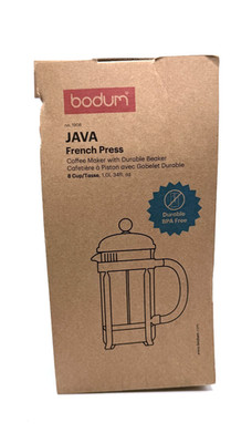 Bodum Java French Press Coffee Maker With Durable Beaker Durable BPA Free 8 Cup