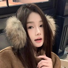 Vintage Faux Mink Fur Earmuffs Fuzzy Ear Warmers Covers For Womens Girls Winter