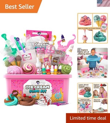 Ice Cream Slime Kit for Girls Toys, DIY Cherry-Scented Slime Making Set with ...