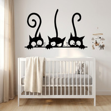 Cat Wall Decal Quote Vinyl Sticker Home Room Decor Baby Nursery Art Pattern PVC