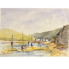 Morning Low Tide, original watercolour painting
