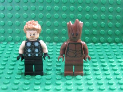 Lot 2 LEGO Marvel Super Heroes minifigures 76102: Teen Groot & Thor GT46