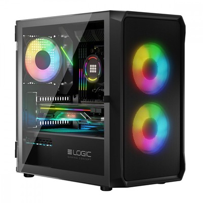 5905842126022 Computer case PORTOS ARGB MINI Black Logic Concept