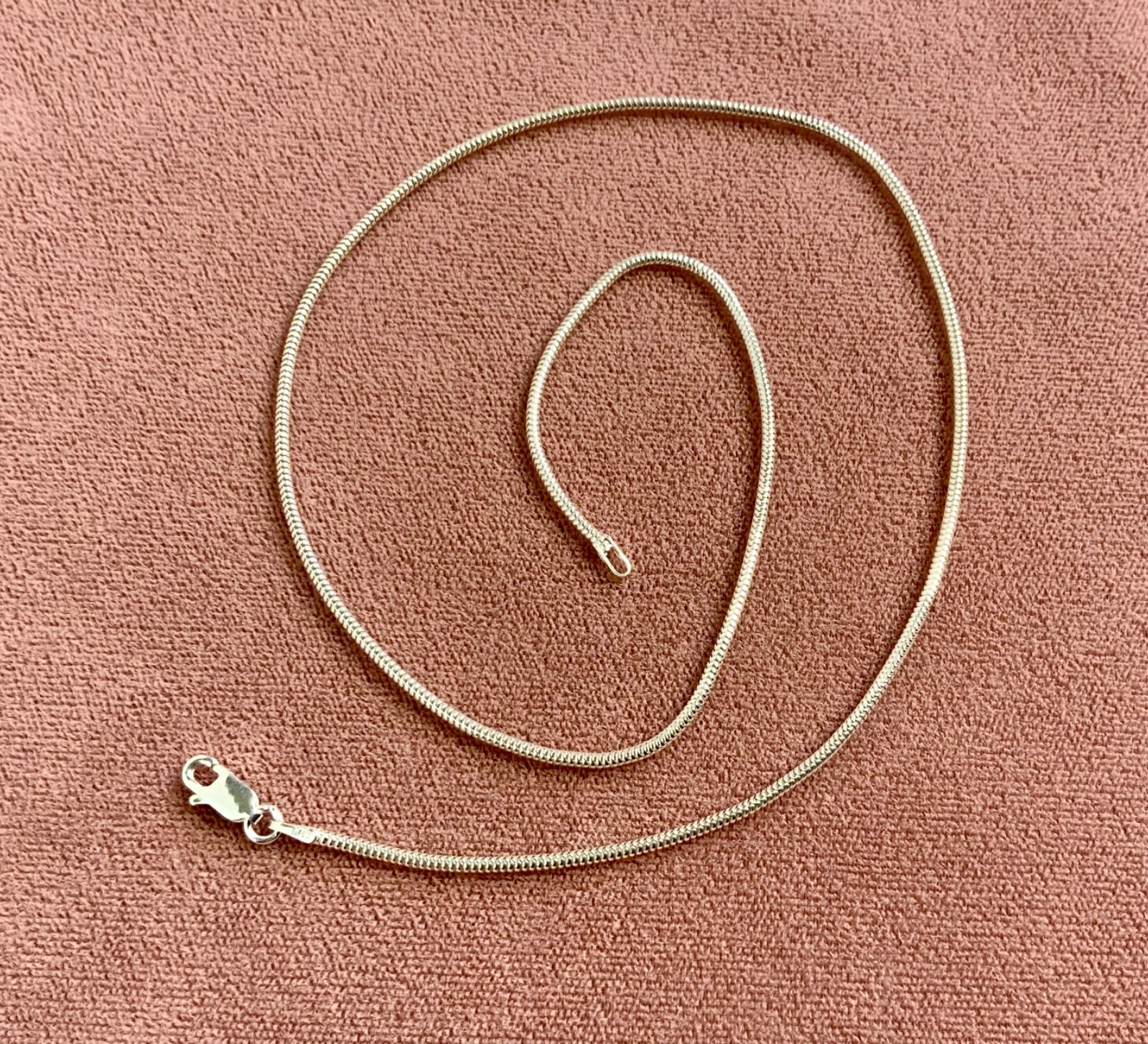 Solid Sterling Silver 925 Snake Chain Necklace 1.… - image 1