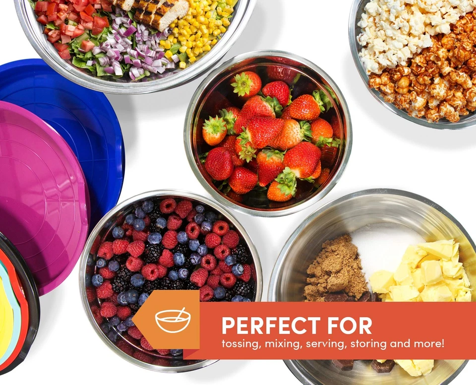 Elite Gourmet by EBS-0012 12-Piece Stainless Steel Interior Colored Stackable... - Image 3 of 4