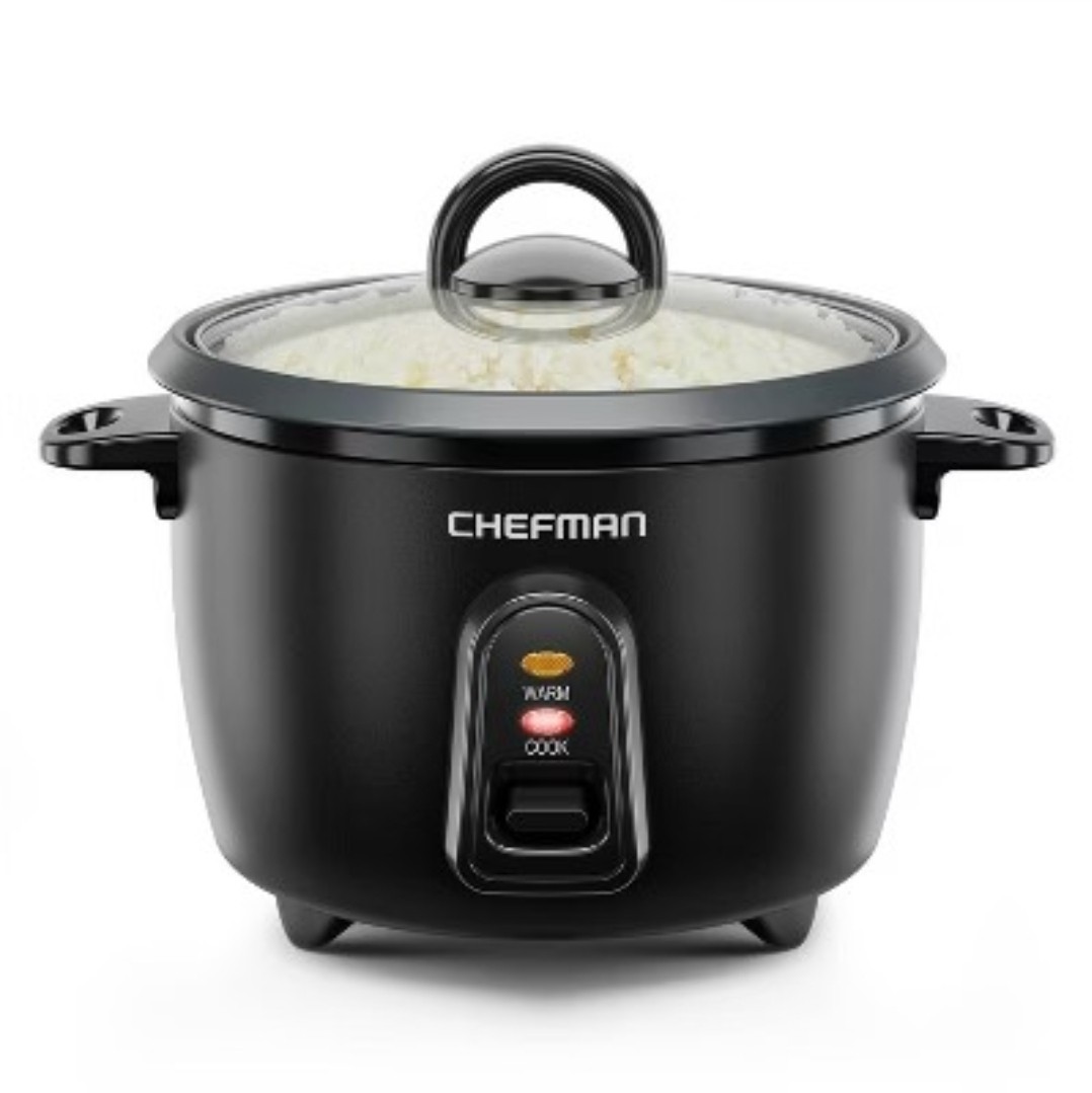 Chefman Family Size 10 Cup Rice Cooker Black New Open Box (CPU)