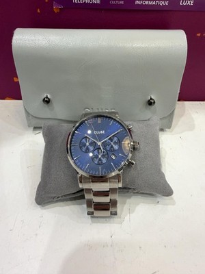 Cluse Aravis Chrono Uhr Stahl blau CW0101502011