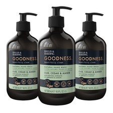 Image of Baylis & Harding Goodness Oud, Cedar & Amber Natural Hand Wash, 500 ml (Pack of