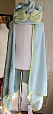 The Gro Company- Pale Green/Yellow Sea Lion Hooded Baby Swaddle Dry Towel- 6-48M