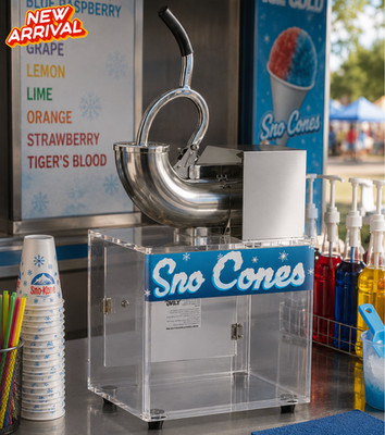 Commercial Snow Cone Machine Ice Shaver Shaved Ice Maker Concession Stand