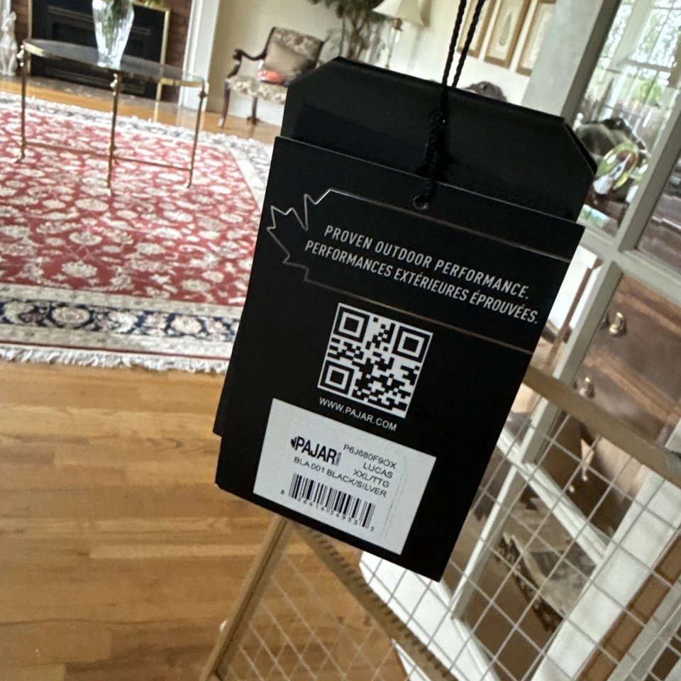 NUEVO $599 PAJAR Lucas Talla XXL Para Hombres Abrigo Parka Negro Con Capucha Plumón Pato Nuevo con Etiquetas Foto 3 de 4