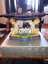Minton Majolica Comport C.1880 with Cherubs and Doves A Truly Beautiful Piece
