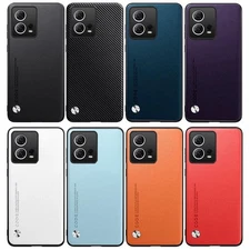 For Moto S30Pro Edge30Fusion Plain Leather Fabric Coated Rubber Hard case cover