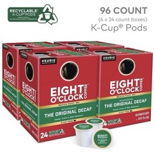 Eight O'Clock Coffee The Original Decaf Medium Roast 96 Count Exp 09/30/26