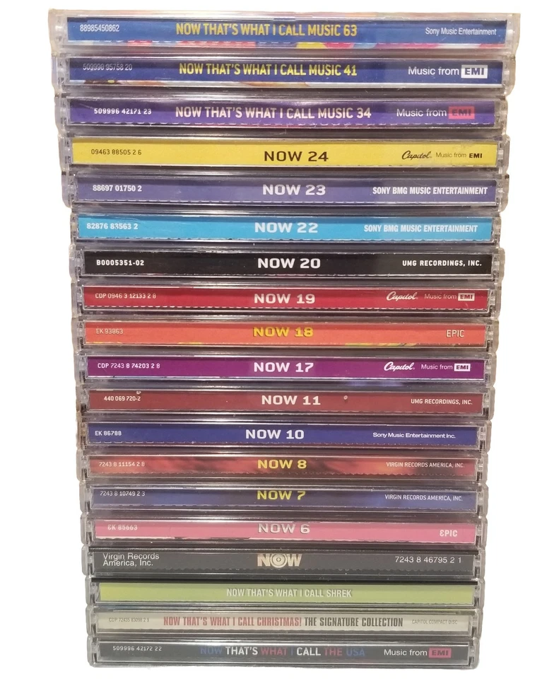 NOW That's What I Call Music CD Lot Of 19 Rock Emo Pop Metal Rap Hip-Hop Shrek - Image 1 of 3