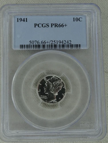 1941 Mercury Dime Proof PCGS PR 66+ US Mint 10C Coin