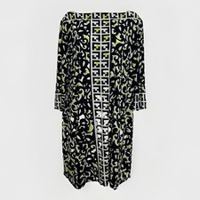LADIES TUNIC WOMEN MINI DRESS SZ UK 20 P2P50” L33“ GEOMETRIC PRINT