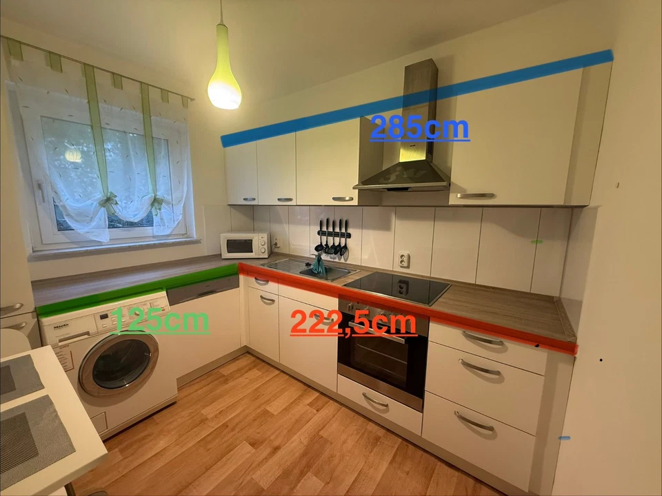 Einbauküche inkl. Elektrogeräte, Glaskeramik-Kochfeld, Backoffen, Geschirrspüler - Bild 2 von 4