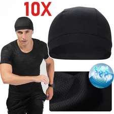 Quick Dry Skull Cap Motorcycle Cycling Moisture Wicking Helmet Liner Hat Men Cap