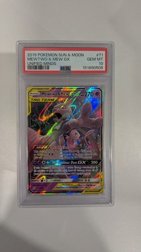 Mewtwo & Mew-GX graded PSA 10 for sale on eBay