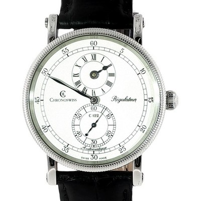 Chronoswiss CH-1223 Régulateur Cal. C.122 Automatic Edelstahl Lederb. Box Bookl.