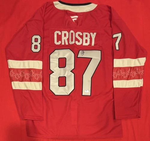 Sidney Crosby Penguins NHL Autographed Signed Custom 2025 4 NATIONS Jersey PSA