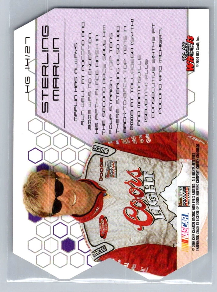 💎2004 Wheels High Gear Racing High Groove #HG 14 Sterling Marlin 💎 - Image 2 of 2