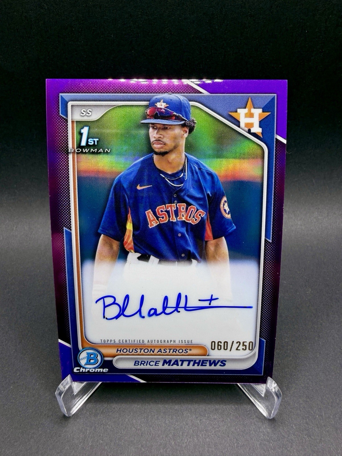2024 Bowman - Chrome Prospect Auto Brice Matthews #CPA-BM Purple Refractor /250