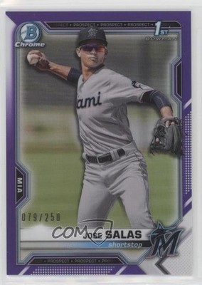 2021 Bowman Chrome Prospects Purple Refractor 79/250 Jose Salas #BCP-110 0fz3