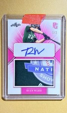 2021 Leaf Perfect Game Ryan Ward Patch Auto Pink 1/2 National Showcase