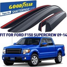 Rain Guards Vent Visors Shade for 2009-2014 Ford F-150 SVT Raptor SuperCrew