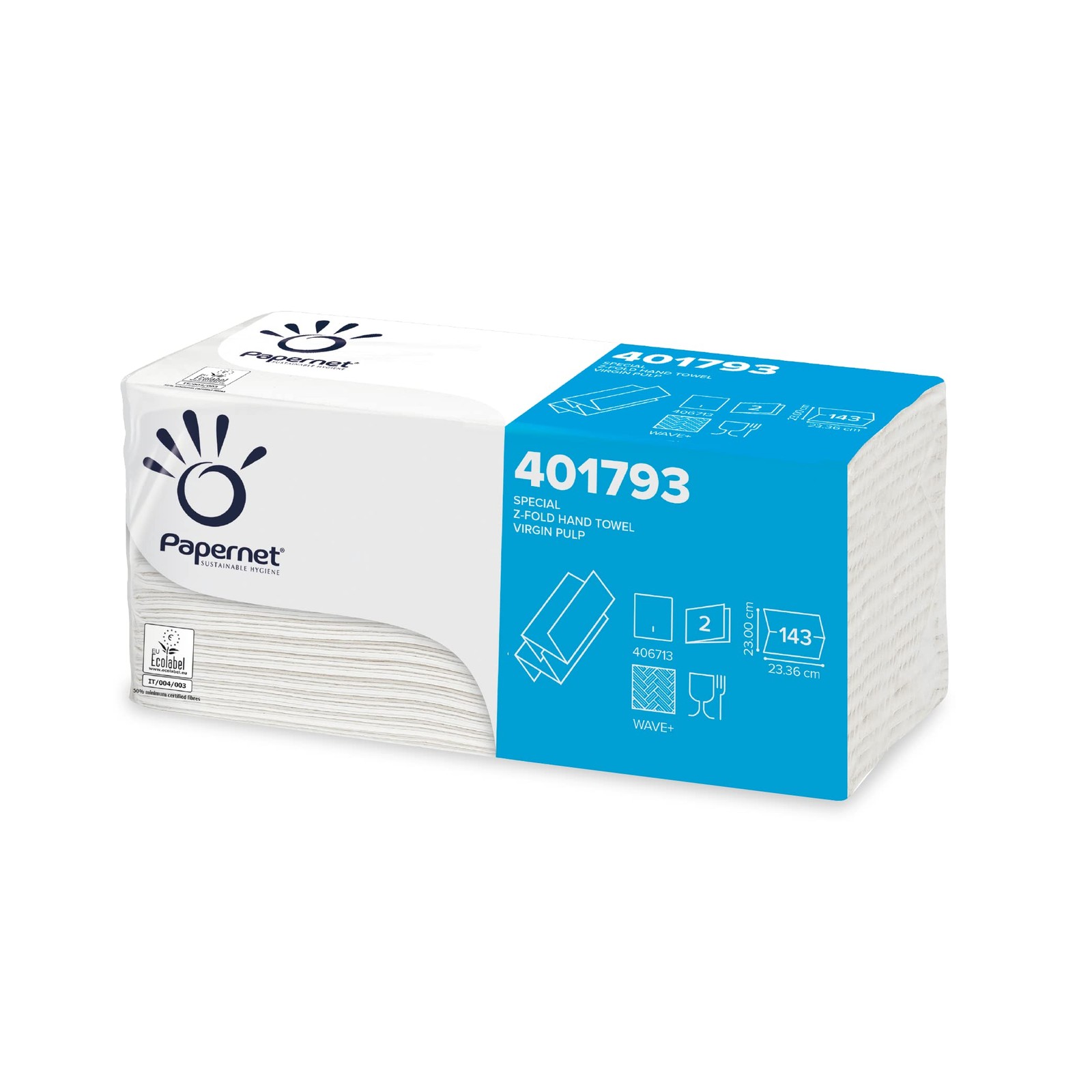 Carta Asciugamani Ecolabel Papernet 401793 - Pura Cellulosa Z