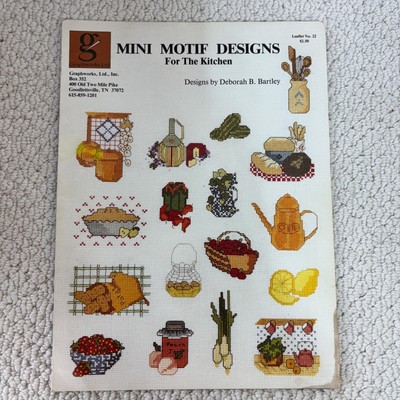 Mini Motif Designs for the Kitchen Counted Cross Stitch Chart Graphworks Vintage