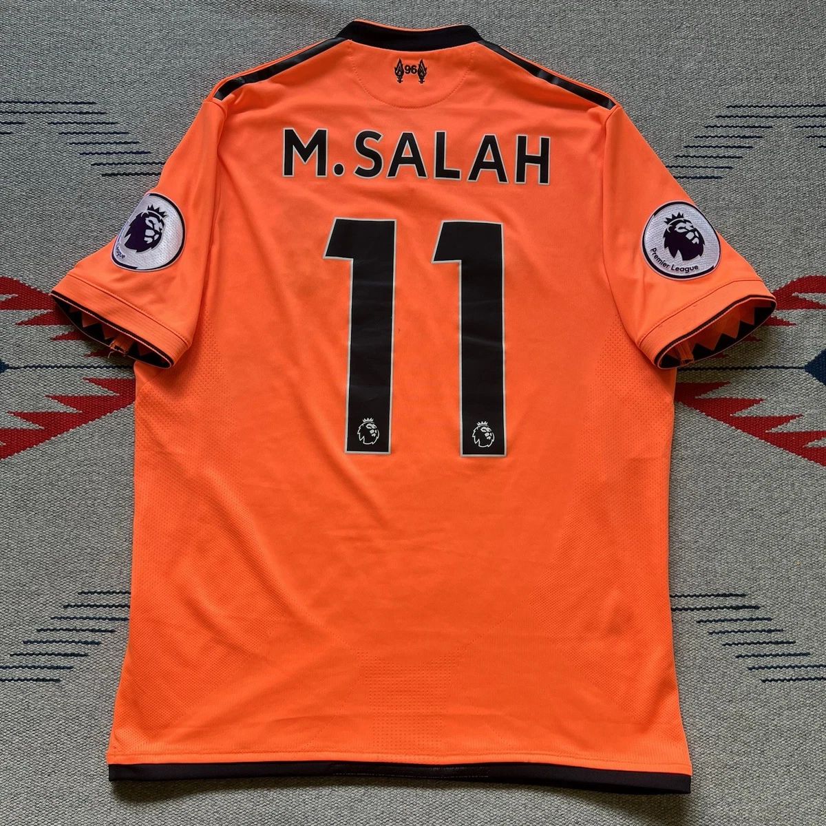 RARE New Balance Liverpool FC Soccer Jersey #11 Salah Mens Size