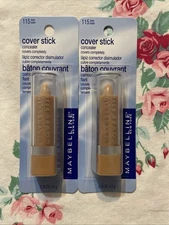 2~Maybelline 115 IVORY Waterproof Cover Stick Corrector Concealer 0.16oz. New