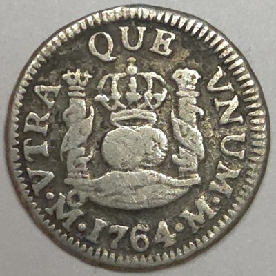 1764 Mo-M Mexico 1/2 Real- Old Cleaning (Lot#1)