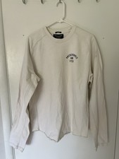 Abercrombie  Fitch Y2K Vintage Cream Raglan Crewneck Sweatshirt XL Muscle