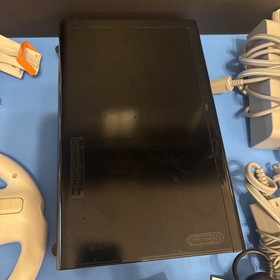 Nintendo Wii U Black Console Bundle Lot 32GB Controllers Tested Working Read***