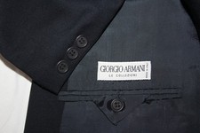 GIORGIO ARMANI 50R Le Collezioni Navy Wool Suit Italy 2B 0 Vent Pants 42 X 30