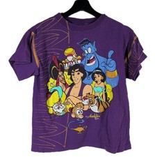 VTG 90's Disney Aladdin All Over Print Single Stitch T-Shirt Youth L 16/18 Rare