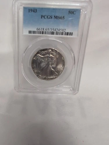 1943 P  PCGS MS65 Walking Liberty Silver Half Dollar