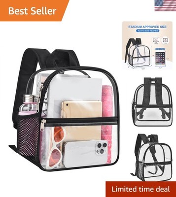 Lightweight 12x6x12 Transparent Backpack with Padded Straps for Comfort