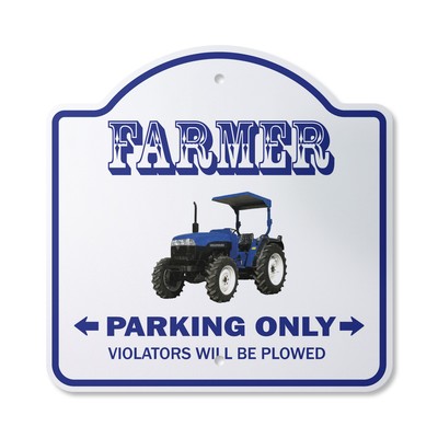 Farmer Plastic Sign Parking Farm Tractor Vegetables Dairy Chicken